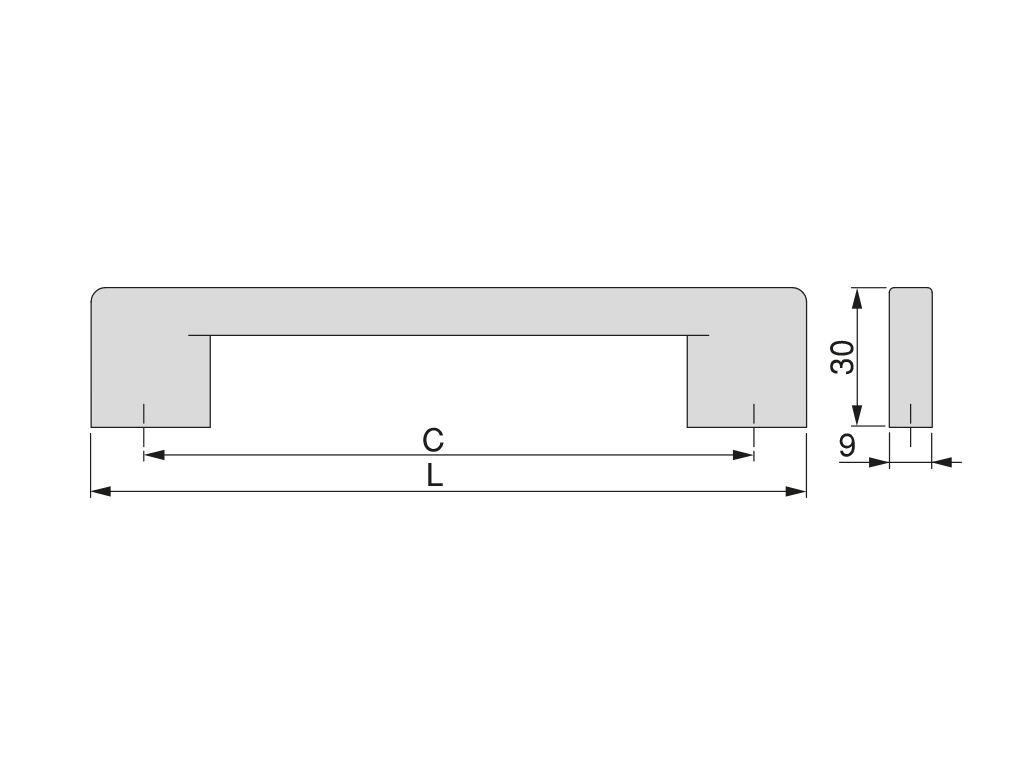 TIRADOR STOCKHOLM 128MM NEGRO 90066 14 2