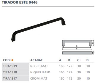 TIRADOR VIEFE ESTE  0446160ZM2 NEGRO MAT 3