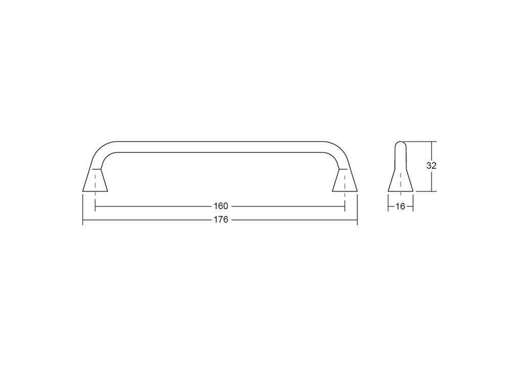 TIRADOR VIEFE BELLA 0447160ZM2 NEGRO MAT 2