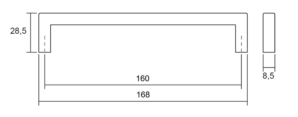 TIRADOR VIEFE U     0056160ZM2 NEGRO MAT 2