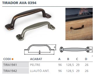 TIRADOR VIEFE AVA   0394096Z614 LATON AN 3