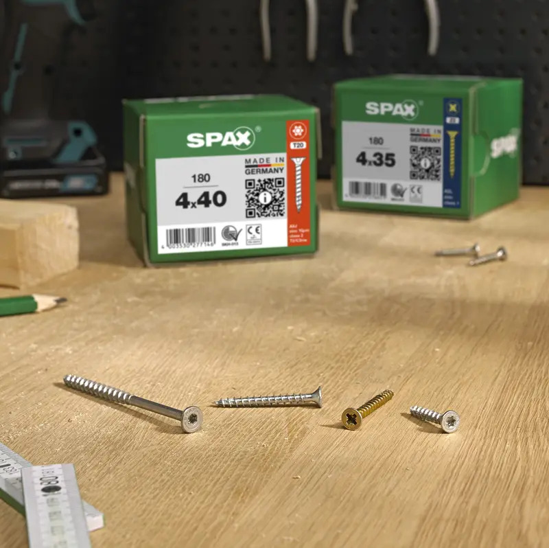 TORNILLO MADERA CABEZA PLANA POZI BICROMATADO CAJA PROFESIONAL 4,5 X 25 (21) 1000 UDS 1081020450255 4