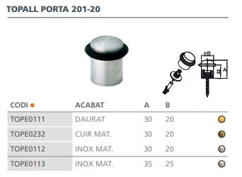 TOPE PUERTA 301-25 A.INOX DISPLAY 3