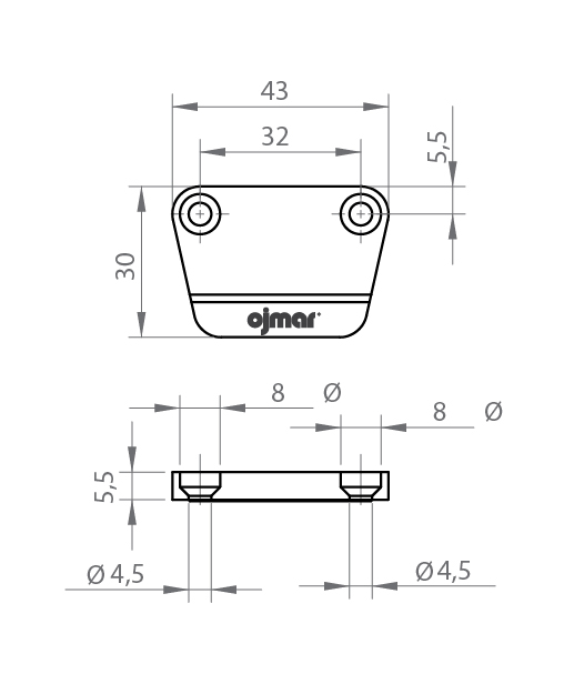 TOPE PUERTA OJMAR 0901.038 PN NEGRO 2
