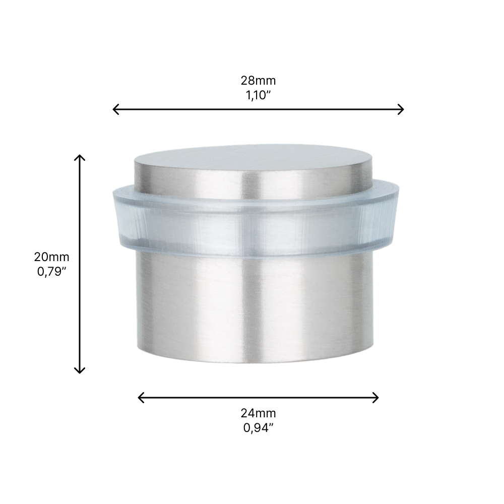 TOPE PUERTA ADHESIVO INOX MATE I-163-T 2