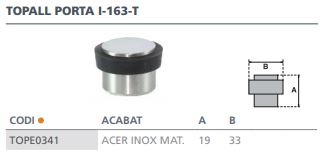 TOPE PUERTA ADHESIVO INOX MATE I-163-T 3