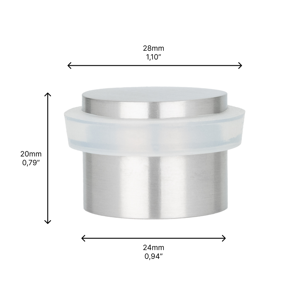 TOPE PUERTA ADHESIVO INOX MATE I-163-B 2