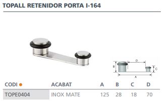 TOPE PUERTA RETENEDOR INOX MATE I-164 3
