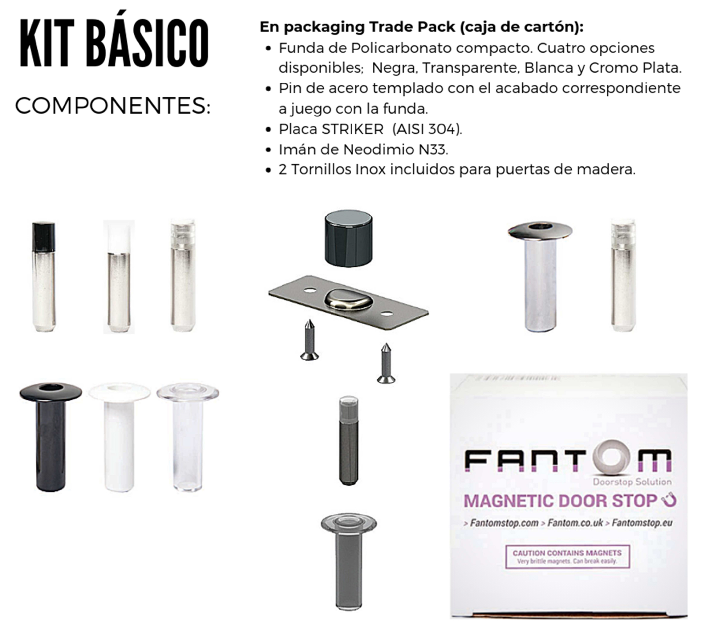 TOPE PUERTA FANTOM INOX MATE 5