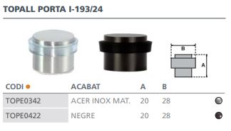 TOPE PERSIANA C/TORNILLO 40MM BLANCO 2