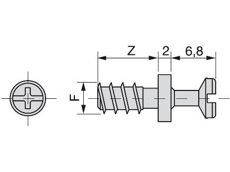 TORNILLO FIX 11XRM6 ZINC.        8183905 2