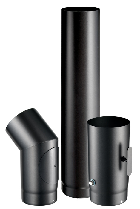 TUBO ESTUFA LISO VITRIF. 120MM LLAV NEGR