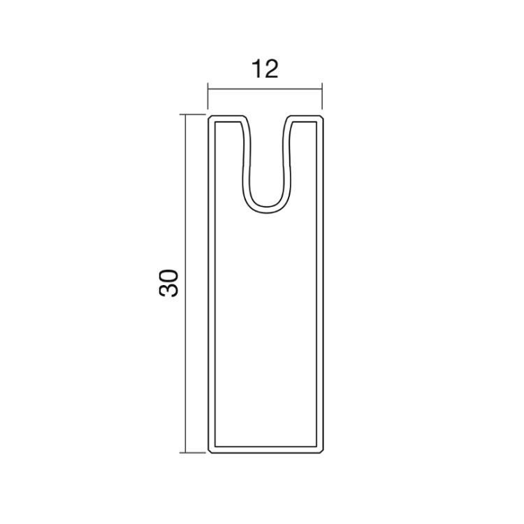 BARRA COLGADOR RECTANG.GOMA 196L PLATA 2