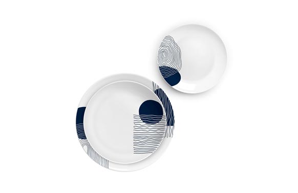 VAJILLA 18 PZAS PORCELANA DECORADA MOON COUPE 9185200 1