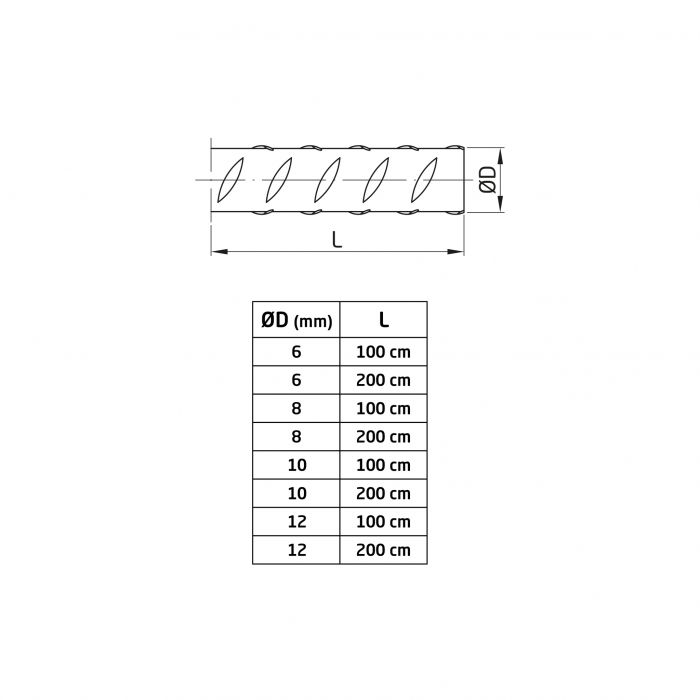 VARILLA ENCOFRA HIERR.10-1M.LACADO 20803 2