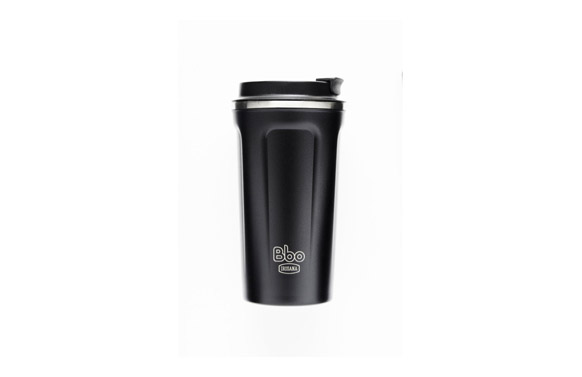 VASO TERMO ACERO INOX     NEGRO - 450 ML