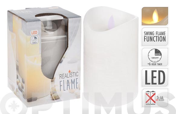VELA CERA LED CON PROGRAMA7,5 X 12,5 CM