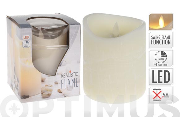 VELA CERA LED CON PROGRAMA10 X 12 CM