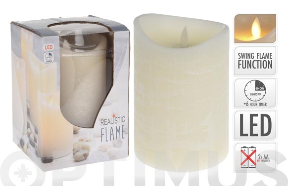 VELA CERA LED CON PROGRAMA10 X 15 CM