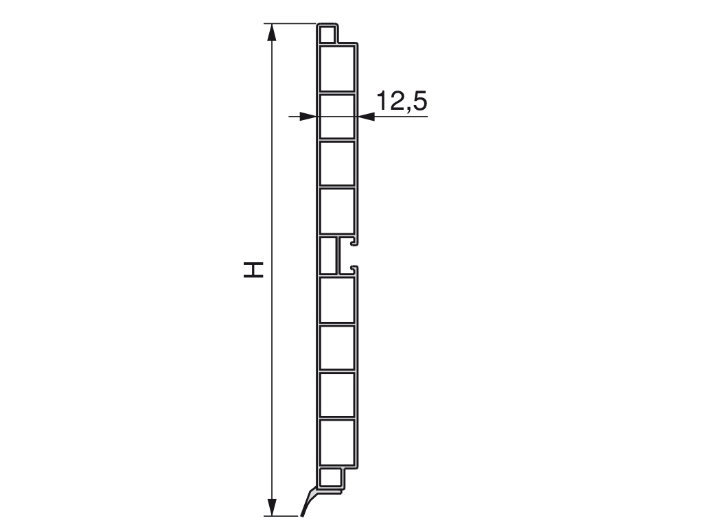 ZOCALO PVC/ALUM 100MM ACAB.0032 (4MTS) 2