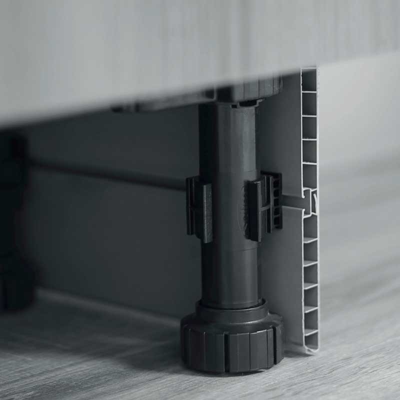 ZOCALO PVC/ALUM 165MM NEGRO MATE 4 MTS 2