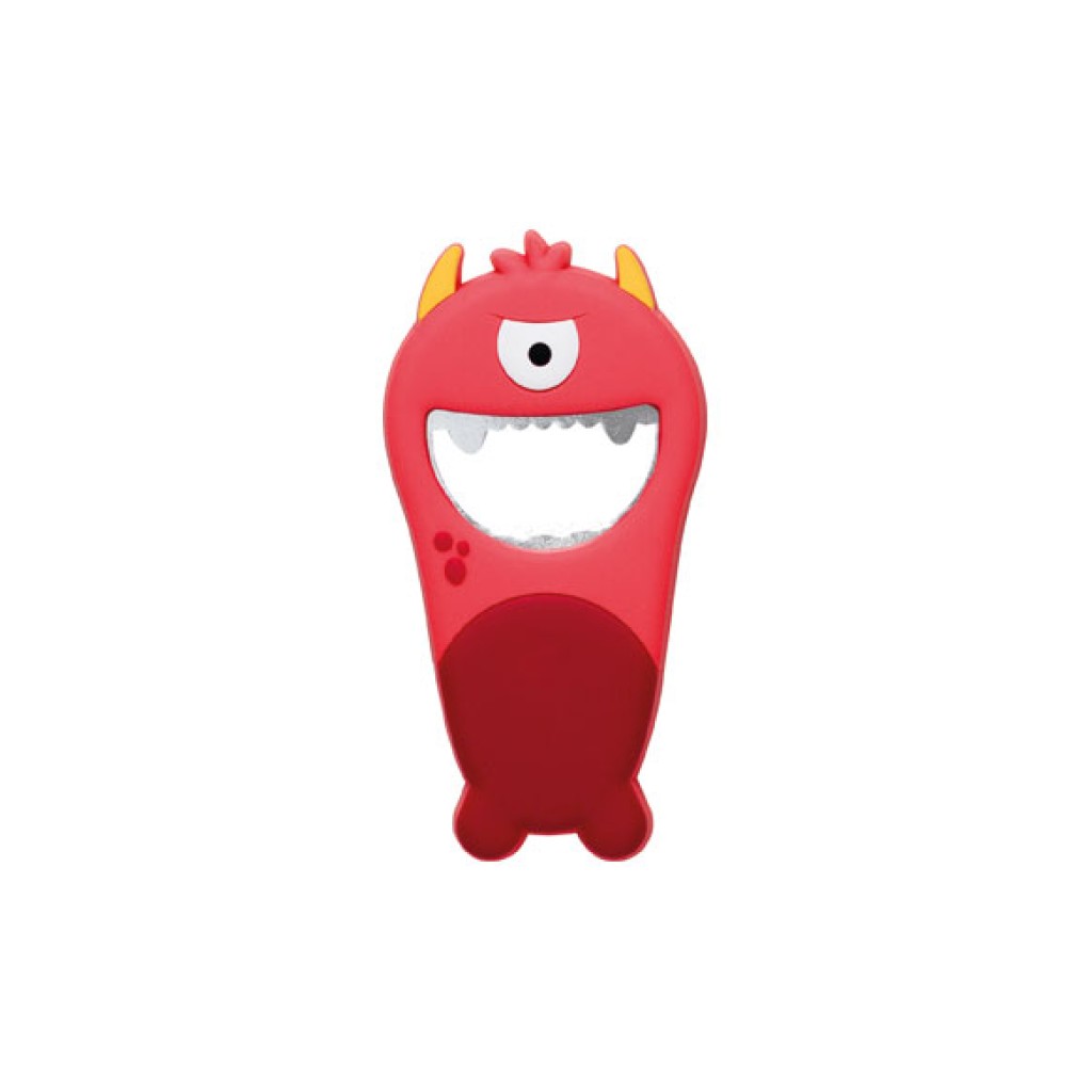 ABREBOTELLAS PVC MONSTER  ROJO