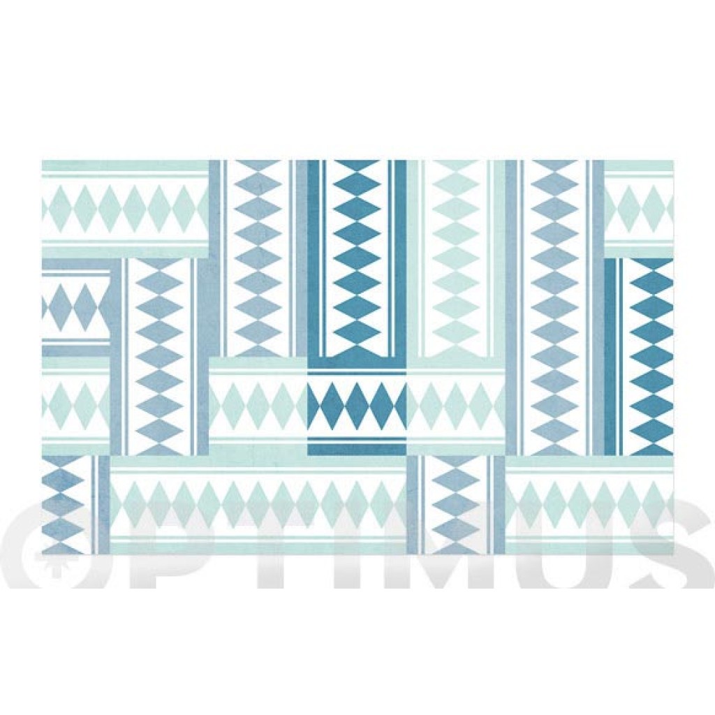 ALFOMBRA COCINA VINILICA 8BALDOSAS TURQU