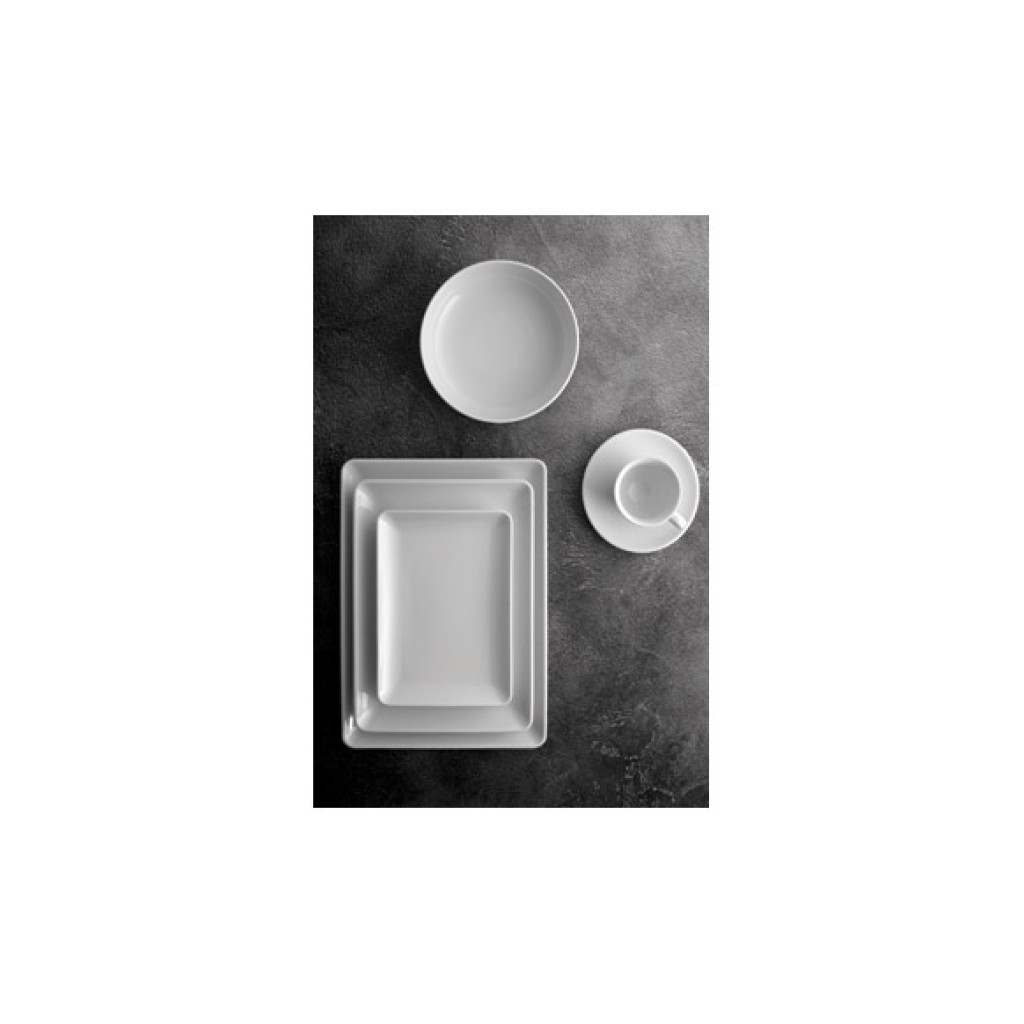 BANDEJA PORCELANA PEARL BL17 X 23 CM