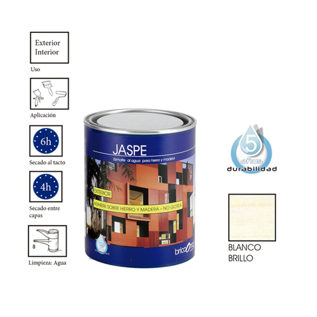 BARNIZ BRICOOMAR JASPE BLANCO BRIL.750ML