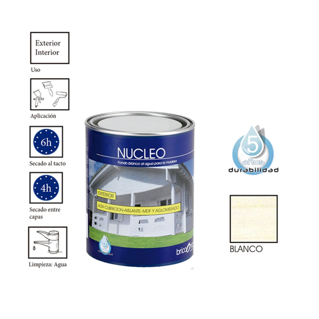 BARNIZ BRICOOMAR BLANCO NUCLEO     750ML