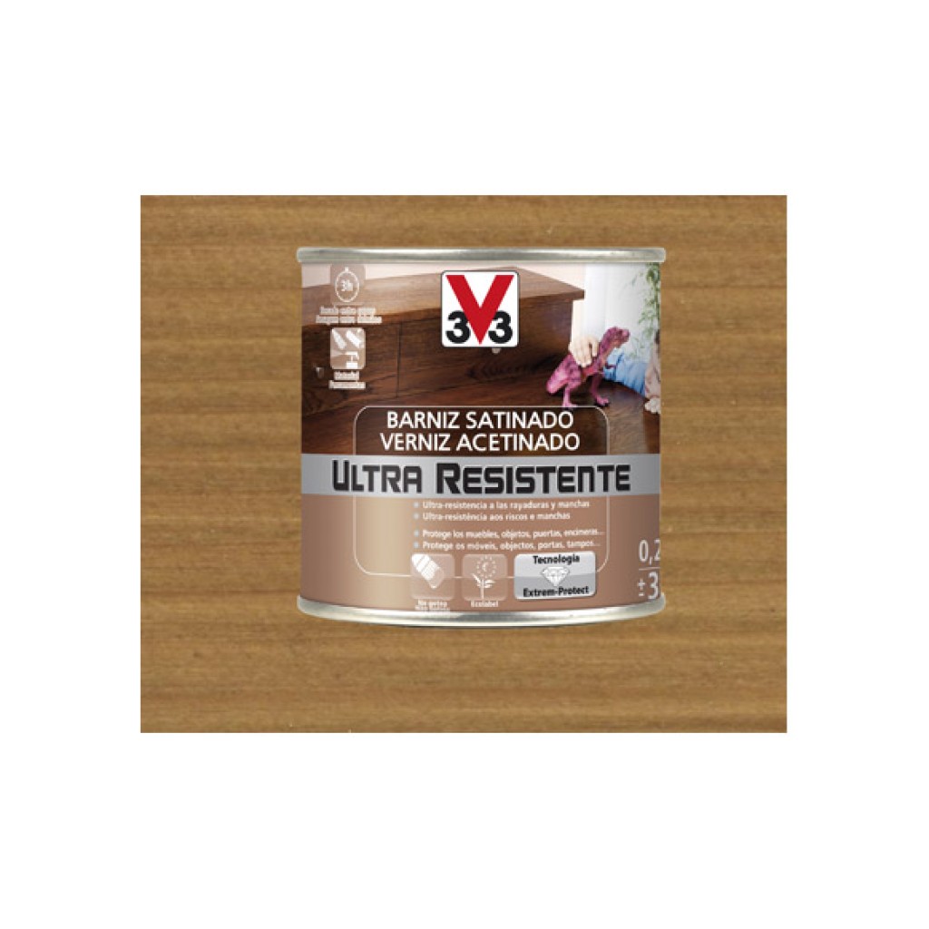 BARNIZ INTERIOR AL AGUA UL250 ML ROBLE O