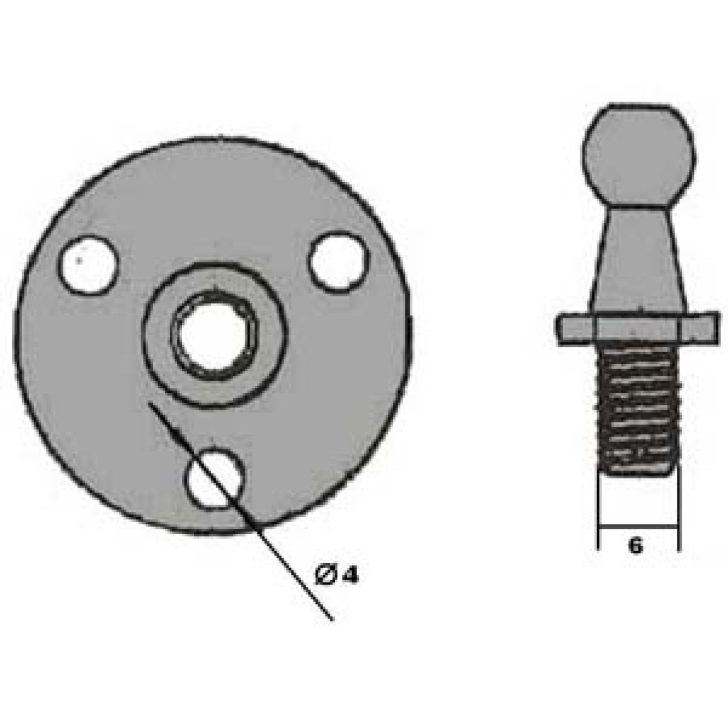 BASE PARA PERNO + PERNO VASF.1503/B-8