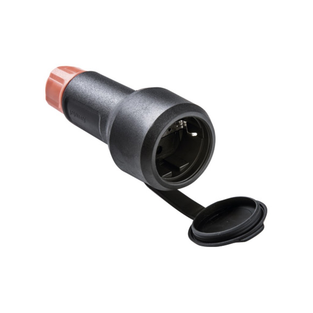 BASE TT 16A-250V CON TAPA NEGRO CON PREN