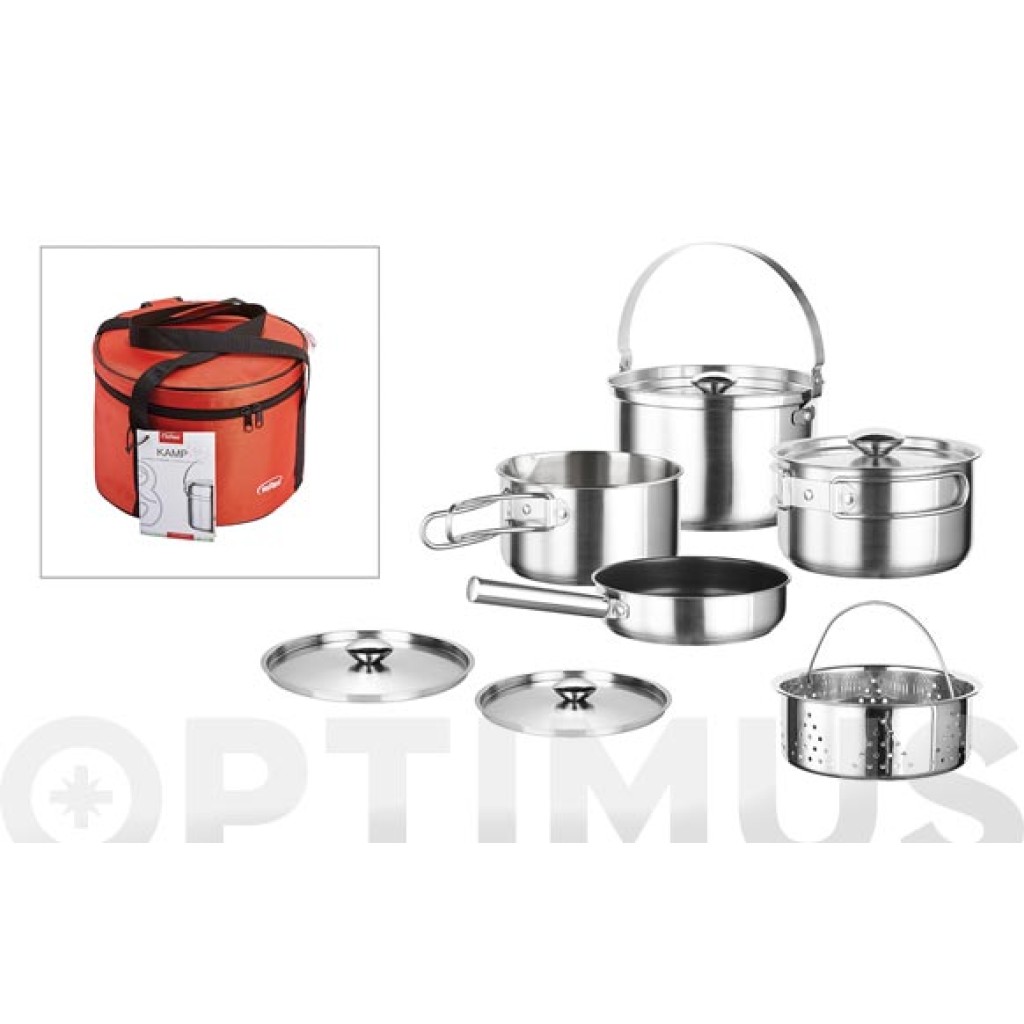 BATERIA INOX APILABLE 5P +CON BOLSA TRAN