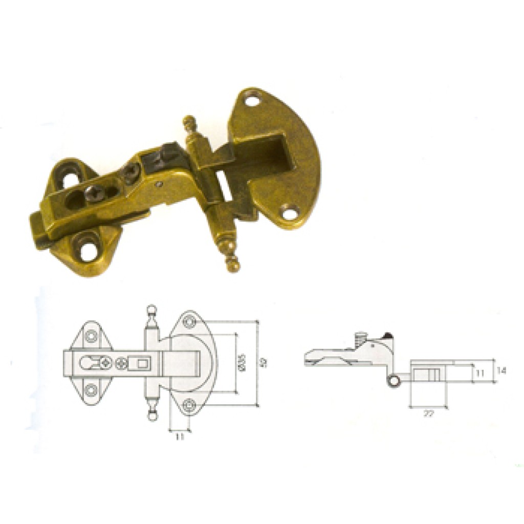 BISAGRA CONTINI BRONCE 35 + BASE