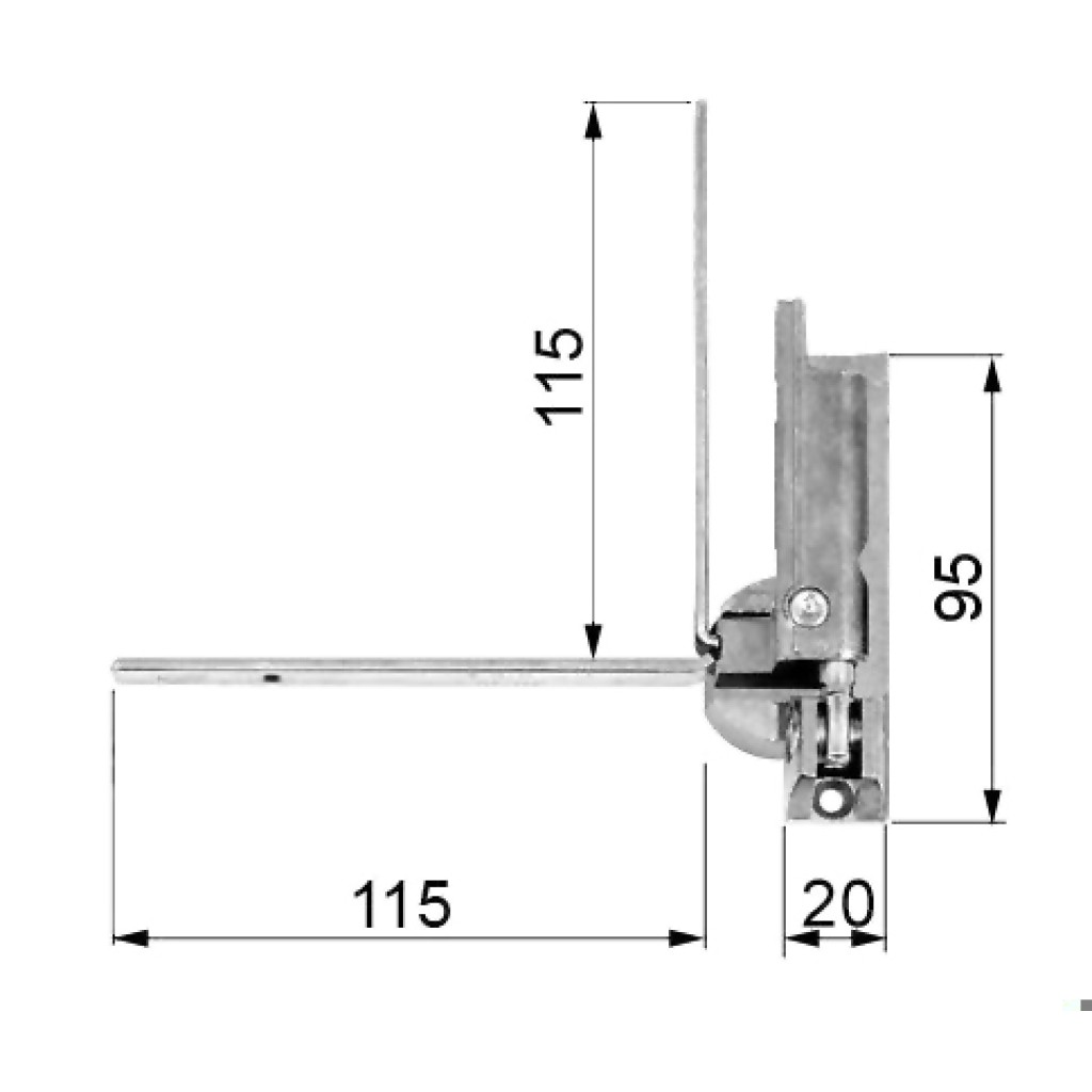 BISAGRA INFERIOR A40040.01.01 DX CROMO
