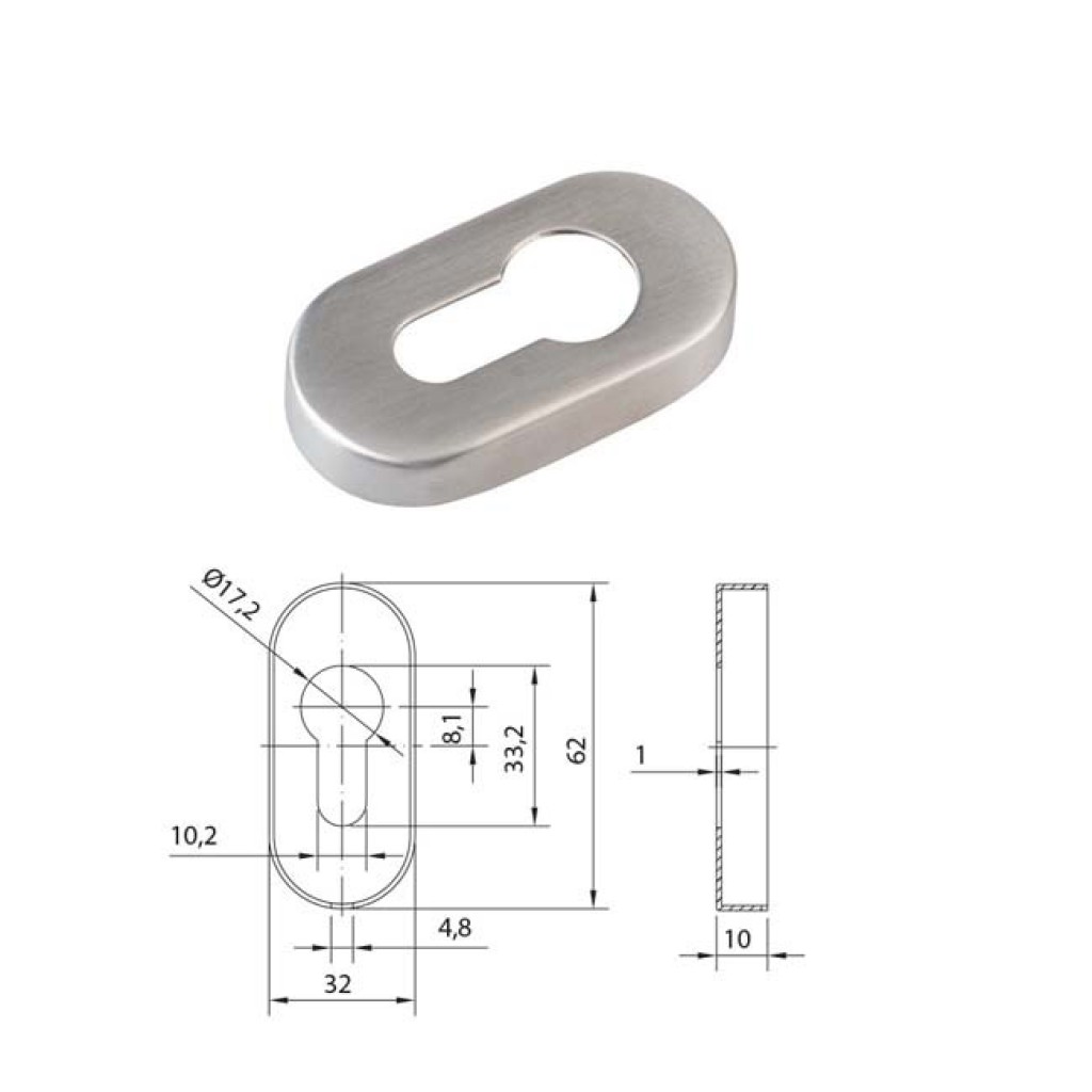 BOCALLAVE VERTICAL NIQUEL SAT.SVB306INOX