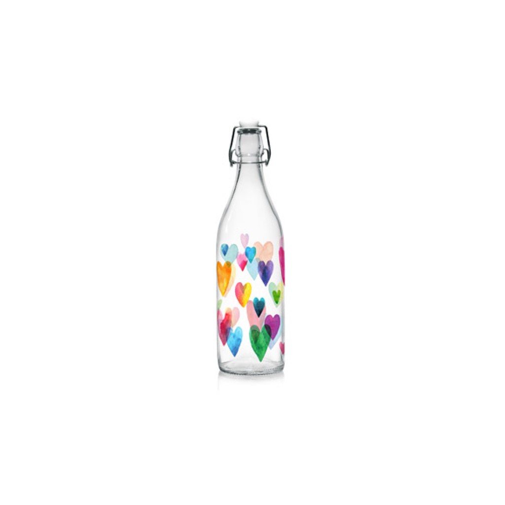 BOTELLA CRISTAL DECORADA  1 L - LOVE COL