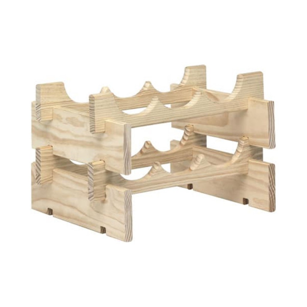 BOTELLERO PINO MACIZO MERL6 BOTELLAS