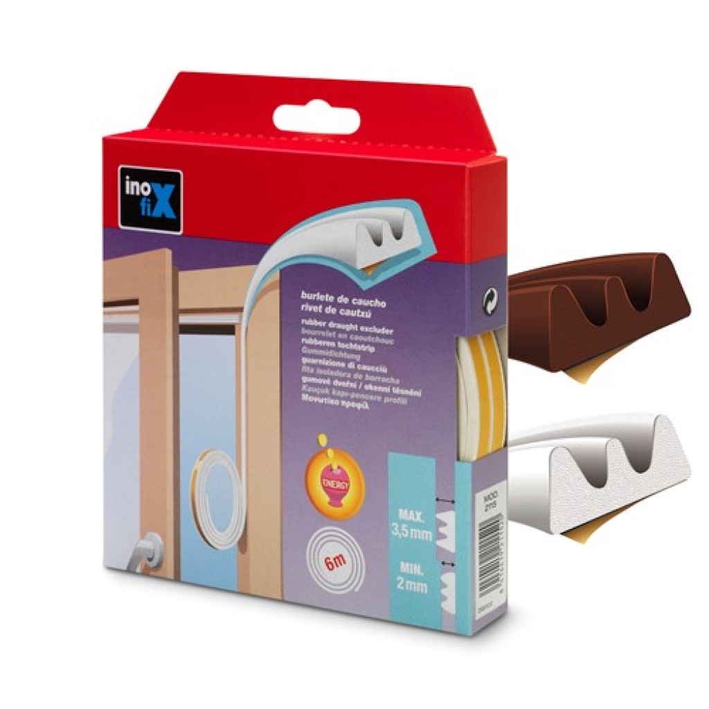 BURLETE ADHESIVO INOFIX K-6 MARRON