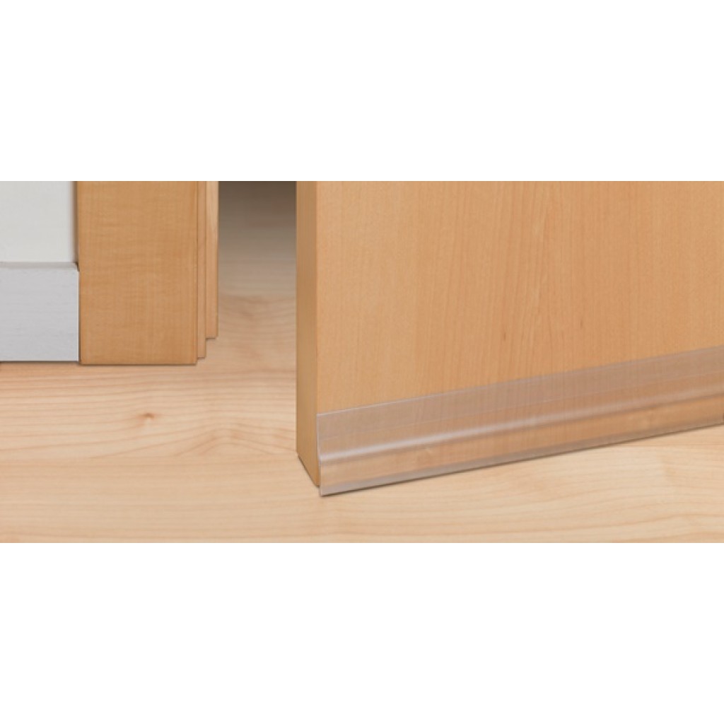 BURLETE P/PUERTA ADH. PVC 1M - TRANSPAR.