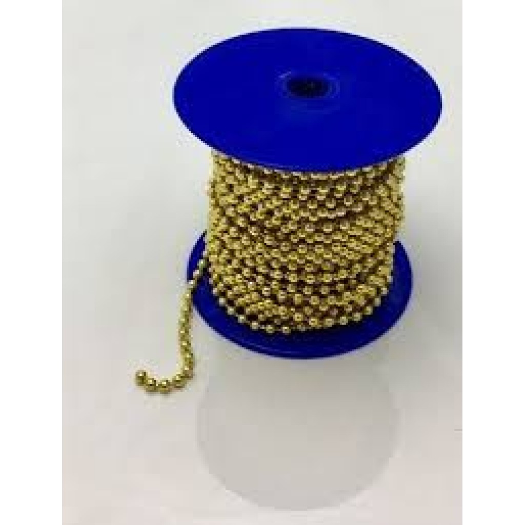 CADENA DE BOLAS MONTADA 25CM DORADA