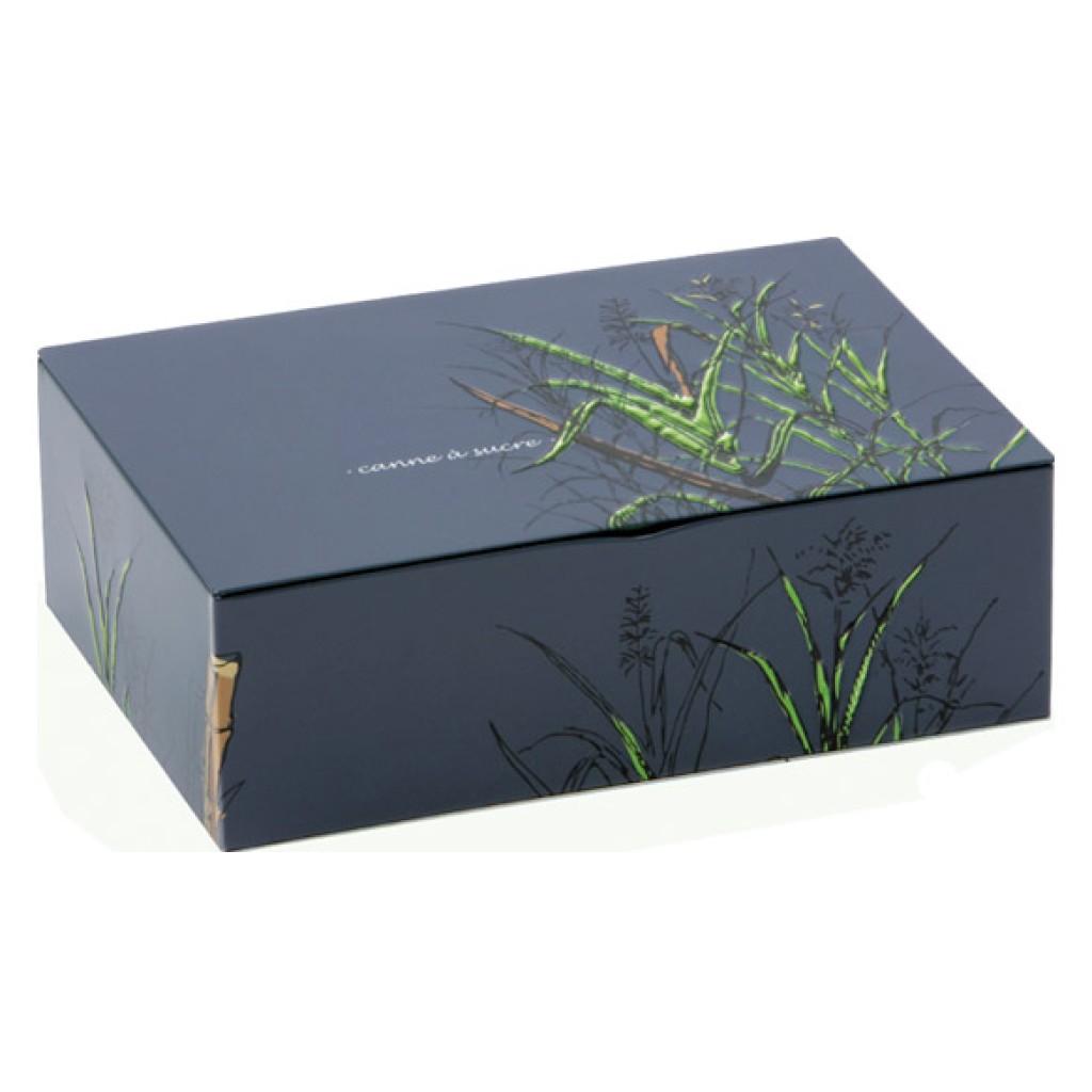 CAJA METALICA DECORADA RELIE43040-AZUCA*