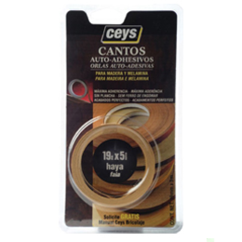 CANTO ADHESIVO PARA MADERA5 M X 19 MM PI