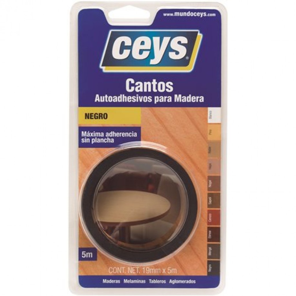 CANTO ADHESIVO PARA MADERA5 M X 19 MM NE