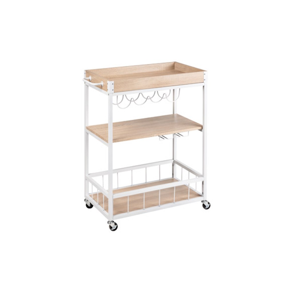 CARRITO DE COCINA         RUSTICO BLANCO
