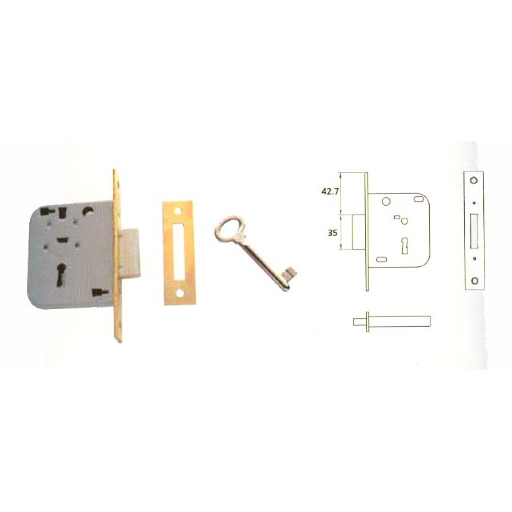 CERRADURA EMBUTIR SERIE 202003-50 H.LATO
