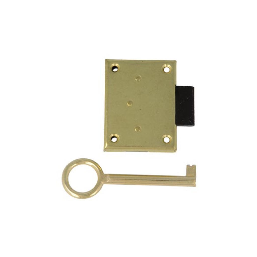 CERRADURA MUEBLE SOBREPONE25 MM LATON