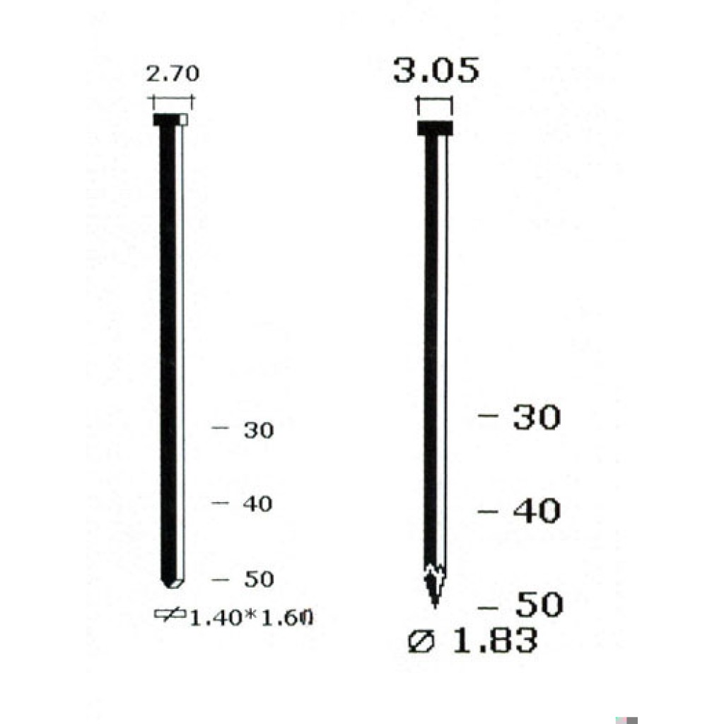 CLAVO ACERO 40MM (MILLAR) BICROM