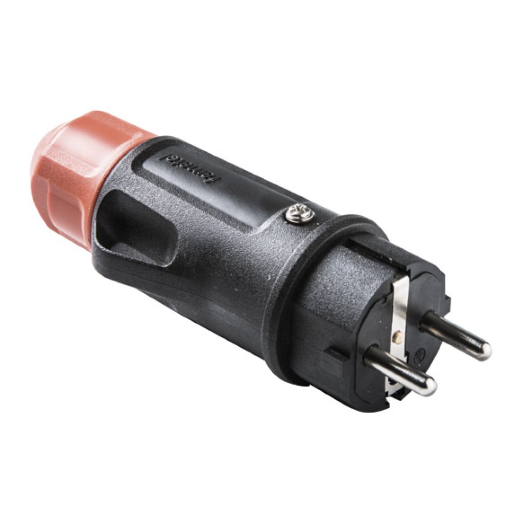 CLAVIJA TT 16A-250V       NEGRO CON PREN